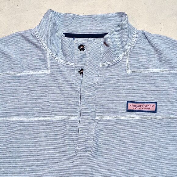 Vineyard Vines Edgartown Shep Shirt Size LARGE Pima Cotton Henley Sweater Golf - Picture 2 of 9